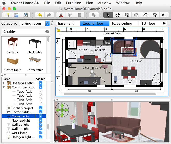 Sweet Home 3D 6.1