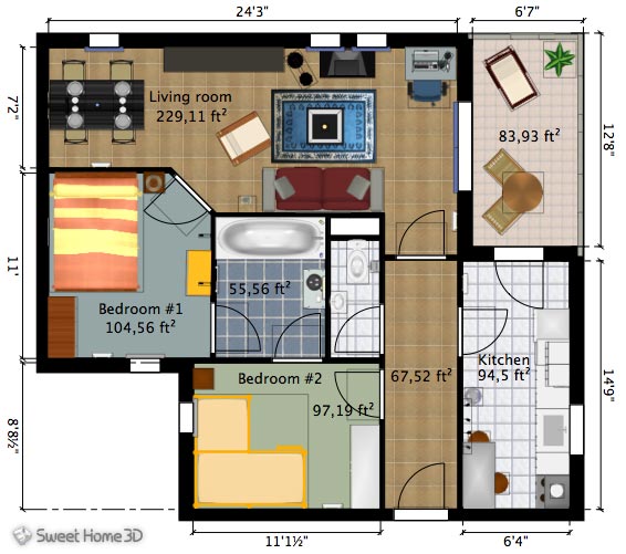 plan maison sweet home 3d