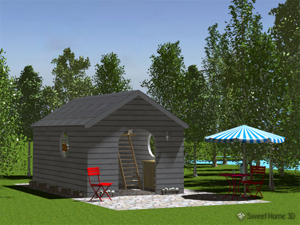 abri de jardin bois plan