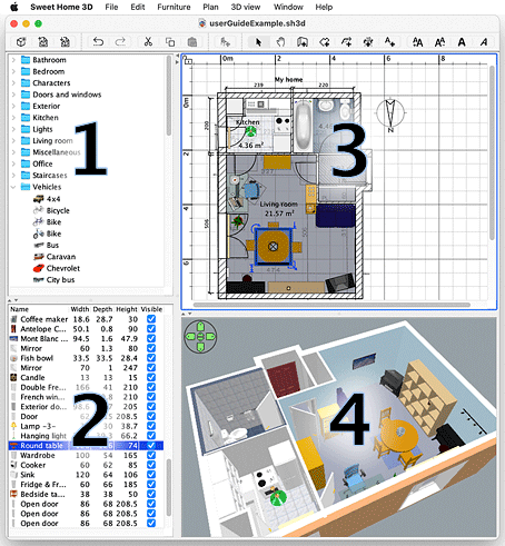 Interior Home Design on Figure 2  Sweet Home 3d Panes