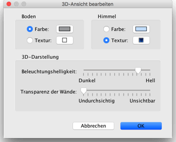 Editing 3D view attributes