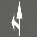 Arrow turn left and straight ahead