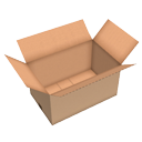 Open cardboard box