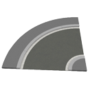 Curved road 1 lane 90�