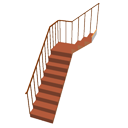 Quarter landing staircase