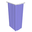 Corner shower curtain