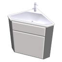 Wash basin corner