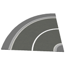 Curved road 2 lanes 90�