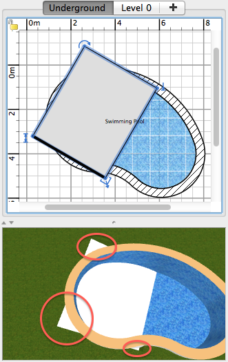 room around pool