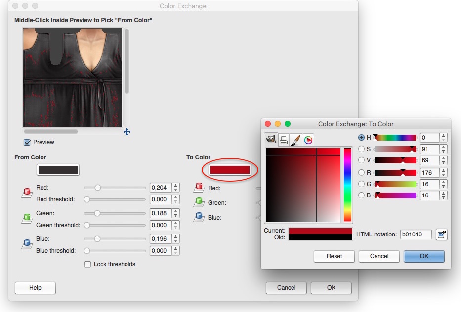 color exchange