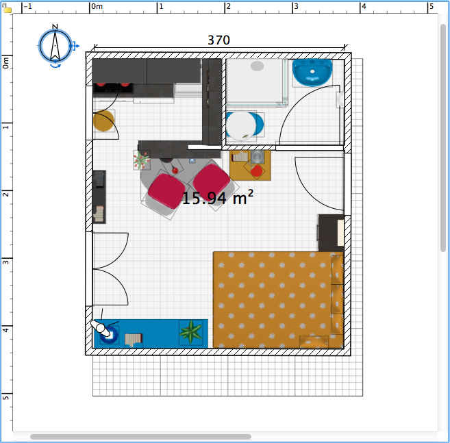 plan with grid